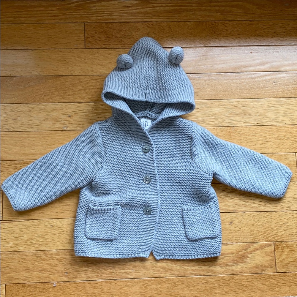 GAP Baby Brannan Bear Sweater Grey 6-12 months